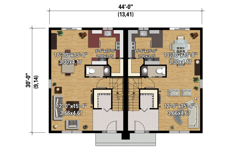 Dream House Plan - Floor Plan - Main Floor 1 for Contemporary House Plan #25-4520 - 5 bed, 2 bath