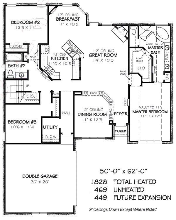 European Floor Plan - Main Floor Plan #424-187