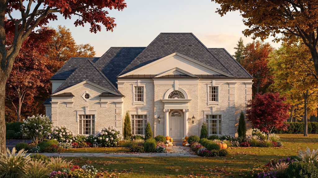 Exterior - Front Elevation 2 for European House Plan #119-312 - 4 bed, 4 bath