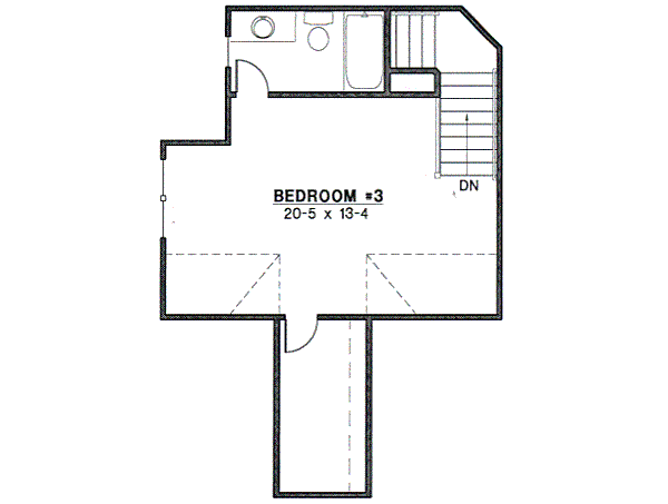 Traditional Floor Plan - Upper Floor Plan #67-411