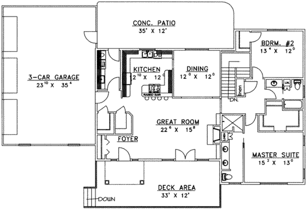 House Plan Design - Traditional Floor Plan - Main Floor Plan #117-289
