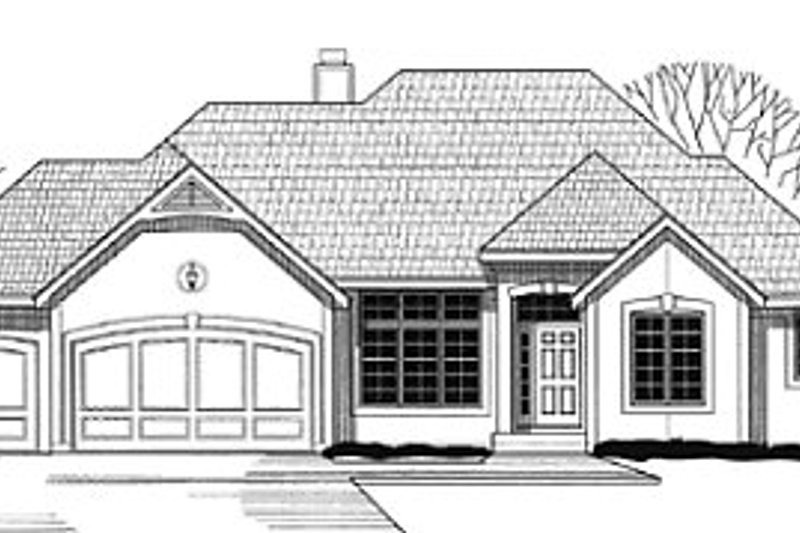 European Style House Plan - 4 Beds 5 Baths 3155 Sq/Ft Plan #67-192