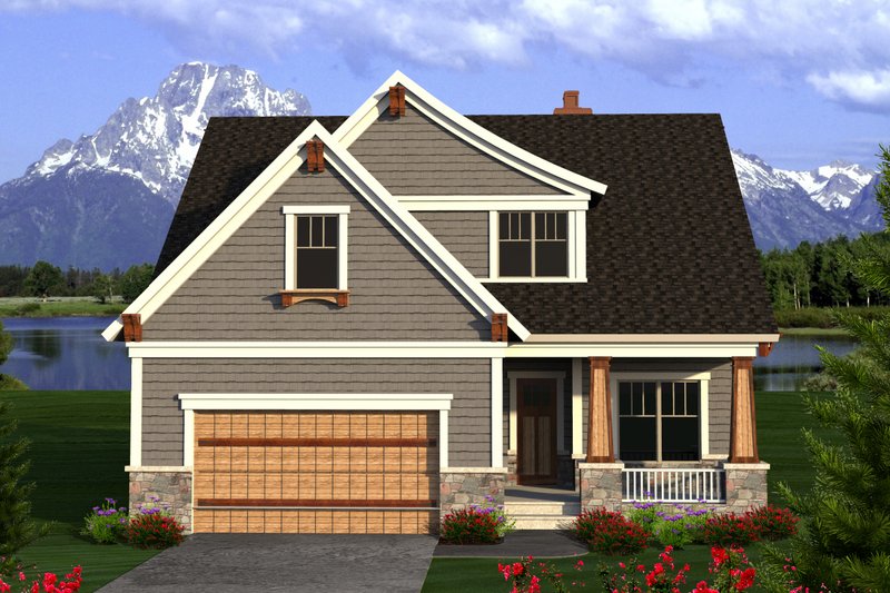 Home Plan - Craftsman Exterior - Front Elevation Plan #70-1204