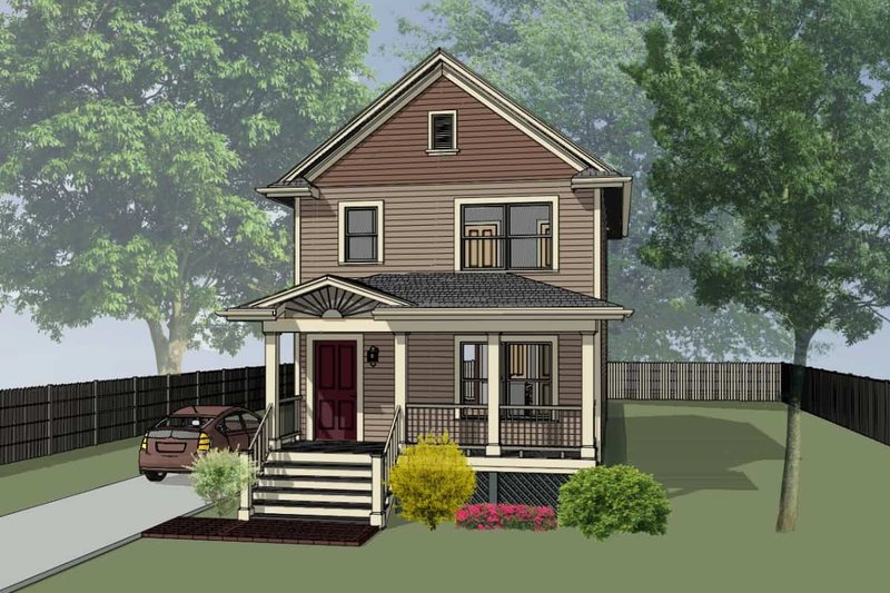 House Blueprint - Cottage Exterior - Front Elevation Plan #79-120