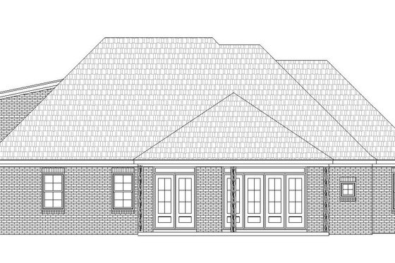Exterior - Rear Elevation for Craftsman House Plan #932-280 - 3 bed, 2.5 bath