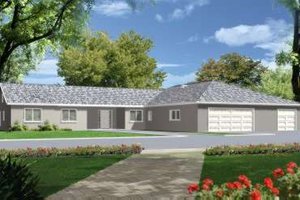 Ranch Exterior - Front Elevation Plan #1-695