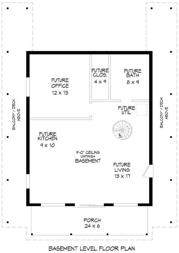 House Plan Design - Country Floor Plan - Lower Floor Plan #932-1140