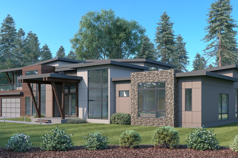 House Plan Design - Exterior - Other Elevation 1 for Contemporary House Plan #1066-159 - 5 bed, 5.5 bath
