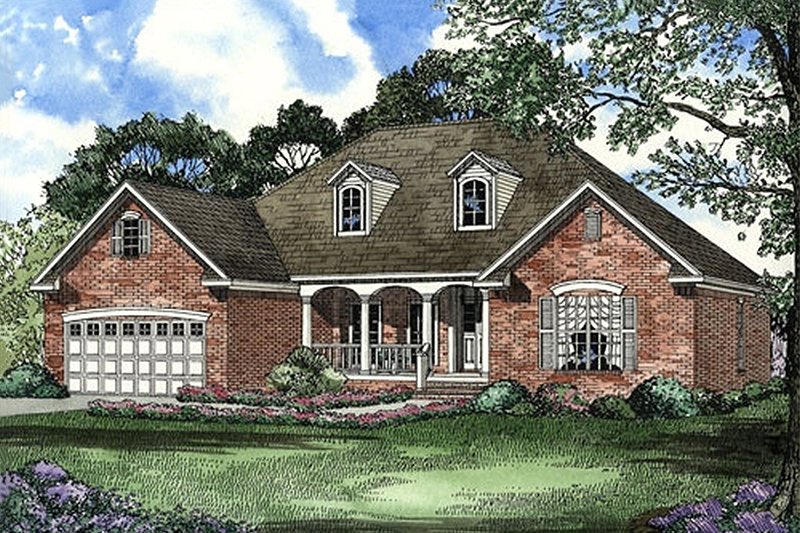 Architectural House Design - Exterior - Front Elevation 4 for European House Plan #17-1124 - 4 bed, 2 bath