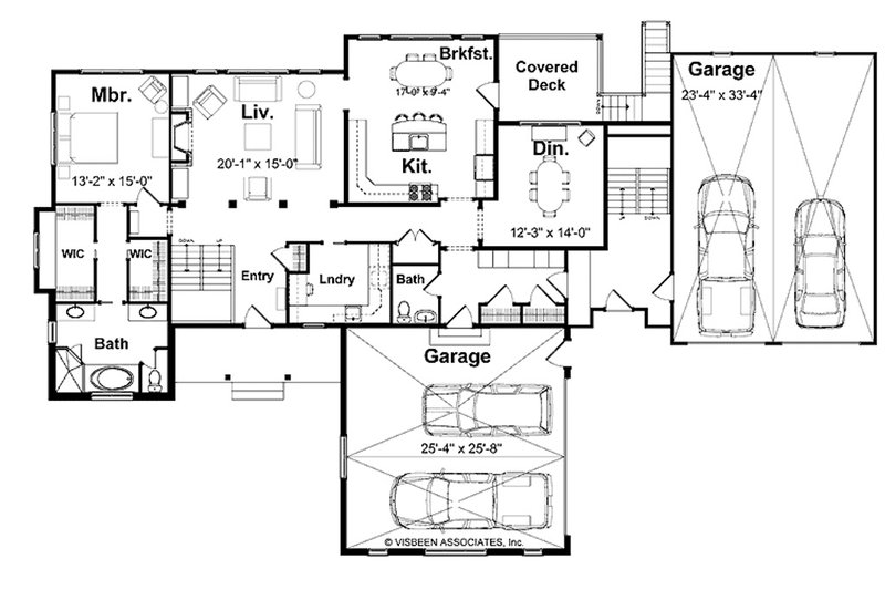 House Blueprint - Floor Plan - Main Floor for Farmhouse House Plan #928-435 - 3 bed, 2.5 bath