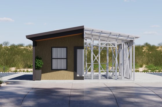 Exterior - Front Elevation 6 for Traditional House Plan #1106-128 - 1 bed, 1 bath