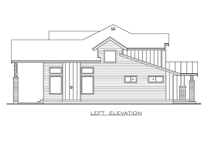 House Blueprint - Exterior - Other Elevation for Contemporary House Plan #1100-98 - 3 bed, 2.5 bath