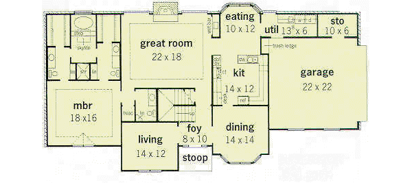 European Floor Plan - Main Floor Plan #16-224