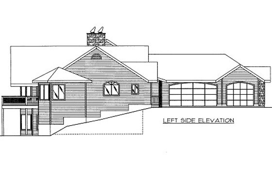 Exterior - Other Elevation for Bungalow House Plan #117-606 - 3 bed, 2.5 bath