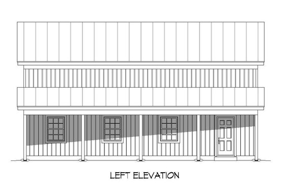 Exterior - Front Elevation 3 for Farmhouse House Plan #932-31, 1 bath