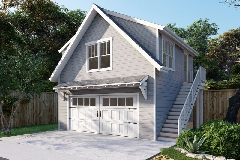 Architectural House Design - Exterior - Front Elevation 3 for Farmhouse House Plan #461-87, 1 bath