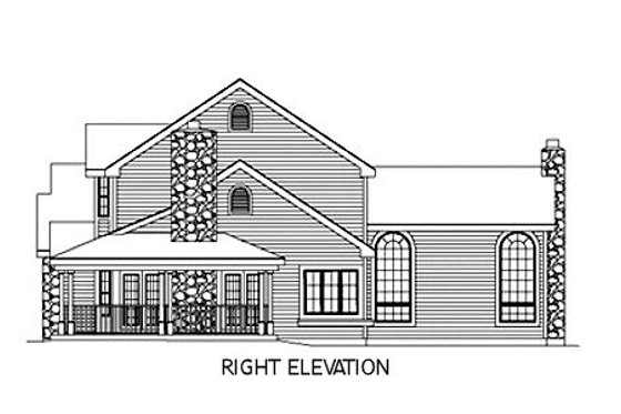 Exterior - Other Elevation 1 for Farmhouse House Plan #57-135 - 5 bed, 3.5 bath