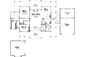 Floor Plan - Main Floor for Beach House Plan #455-245 - 2 bed, 2.5 bath