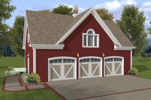 Farmhouse Exterior - Front Elevation Plan #56-552