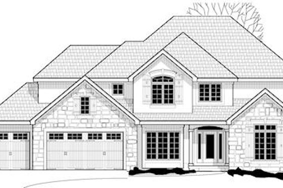 Exterior - Front Elevation for Traditional House Plan #67-881 - 4 bed, 3.5 bath