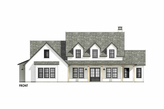 Exterior - Front Elevation 6 for Farmhouse House Plan #1096-206 - 4 bed, 3.5 bath