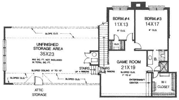 Southern Floor Plan - Upper Floor Plan #310-508
