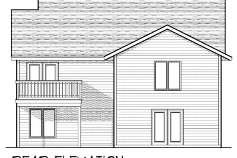 Home Plan - Exterior - Rear Elevation for Ranch House Plan #70-812 - 3 bed, 3 bath