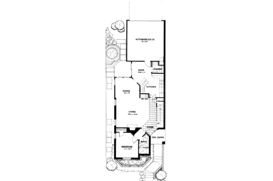 Floor Plan - Main Floor for Traditional House Plan #141-181 - 3 bed, 3 bath