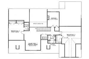Floor Plan - Upper Floor for Traditional House Plan #17-254 - 3 bed, 3.5 bath