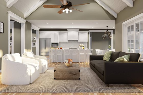 Interior - Family Room 2 for Country House Plan #17-3444 - 4 bed, 3 bath