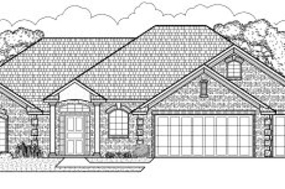 Exterior - Front Elevation for Traditional House Plan #65-415 - 3 bed, 2 bath