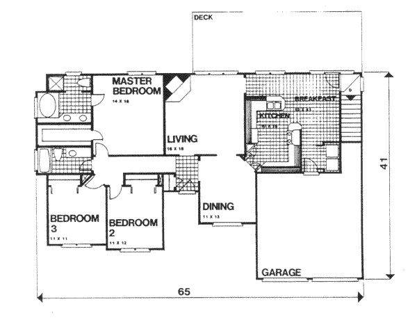 House Design - Traditional Floor Plan - Main Floor Plan #30-153
