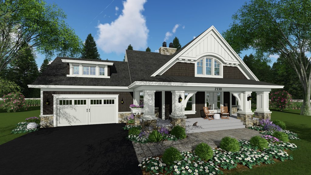 Craftsman Style House Plan 3 Beds 2 5 Baths 2500 Sq Ft 