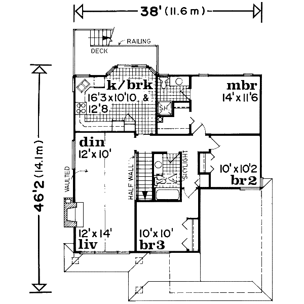 Traditional Floor Plan - Upper Floor Plan #47-559