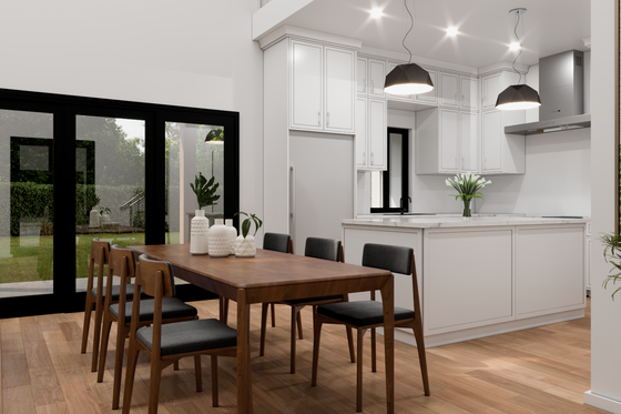 Interior - Dining Room 1 for Barndominium House Plan #1112-1 - 4 bed, 3.5 bath