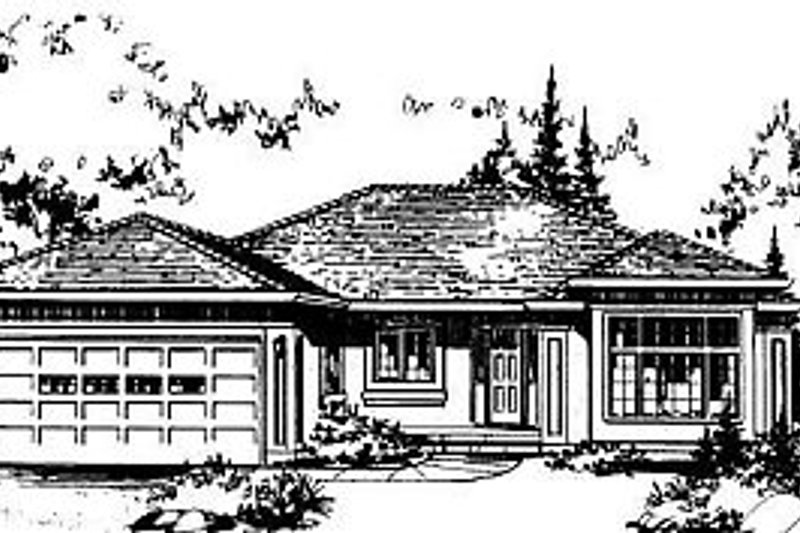 Dream House Plan - Ranch Exterior - Front Elevation Plan #18-109