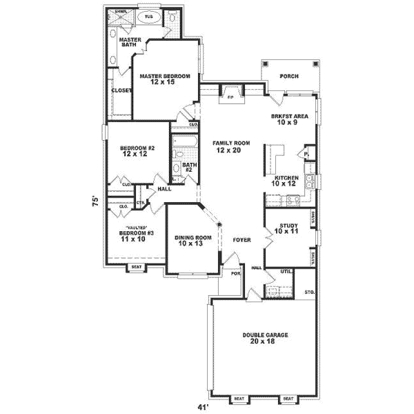 Traditional Floor Plan - Main Floor Plan #81-281