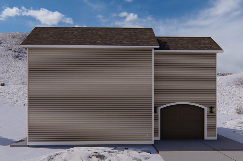 House Design - Exterior - Rear Elevation 1 for Colonial House Plan #1060-158, 0.5 bath