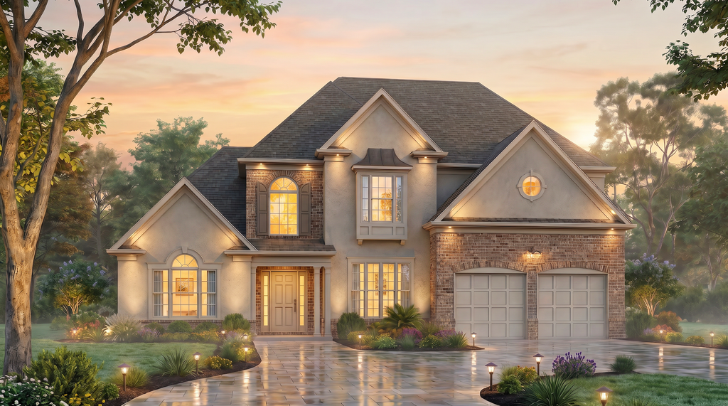 Exterior - Front Elevation 5 for Traditional House Plan #54-730 - 4 bed, 2.5 bath