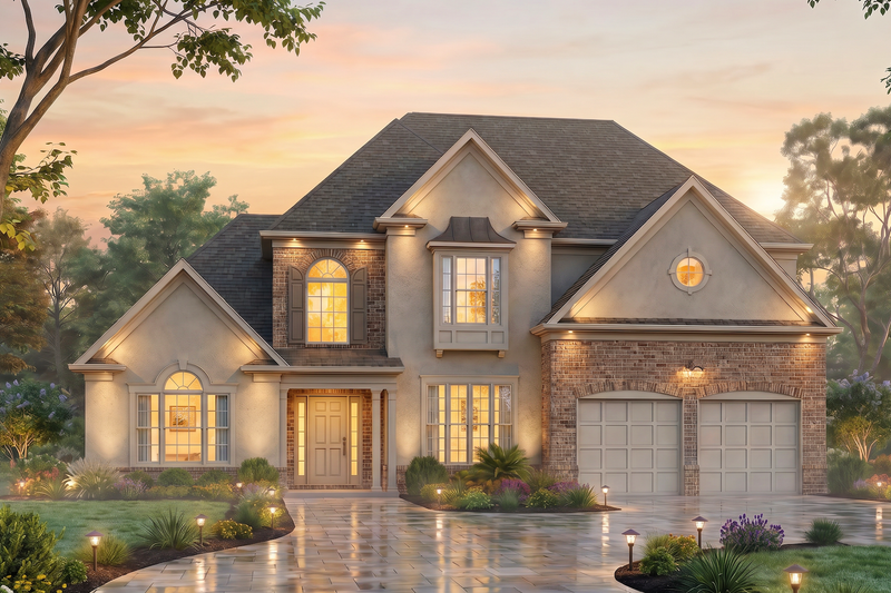 Dream House Plan - Exterior - Front Elevation 5 for Traditional House Plan #54-730 - 4 bed, 2.5 bath