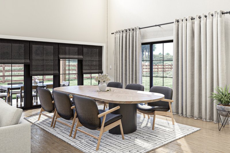 House Blueprint - Interior - Dining Room for Barndominium House Plan #455-625 - 3 bed, 2.5 bath