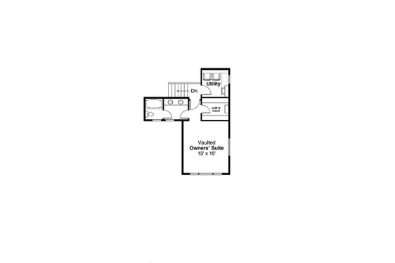 Floor Plan - Upper Floor for Modern House Plan #124-1286 - 2 bed, 2 bath