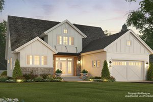 House Blueprint - Traditional Exterior - Front Elevation Plan #51-1460