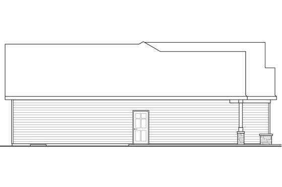 Exterior - Other Elevation for Traditional House Plan #124-987 - 3 bed, 2 bath