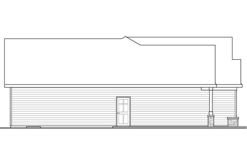 Architectural House Design - Exterior - Other Elevation for Traditional House Plan #124-987 - 3 bed, 2 bath