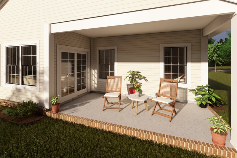 Dream House Plan - Exterior - Covered Porch for Cottage House Plan #513-2198 - 3 bed, 2 bath