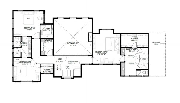 Architectural House Design - Traditional Floor Plan - Upper Floor Plan #1069-38