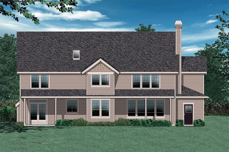 Home Plan - Exterior - Rear Elevation for Craftsman House Plan #48-119 - 4 bed, 4 bath