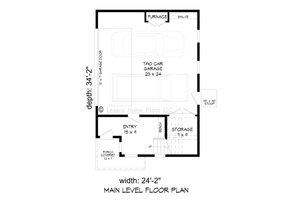 Floor Plan - Main Floor for Contemporary House Plan #932-633 - 4 bed, 3 bath