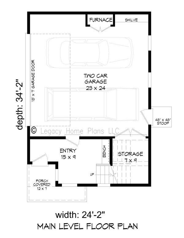 Contemporary Floor Plan - Main Floor Plan #932-633